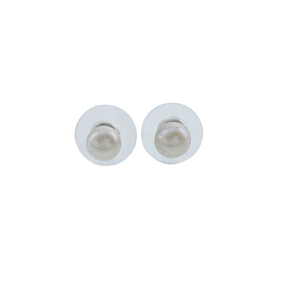 Vintage Sterling Silver 925 White Faux Pearl Stud Earrings - Picture 1 of 3